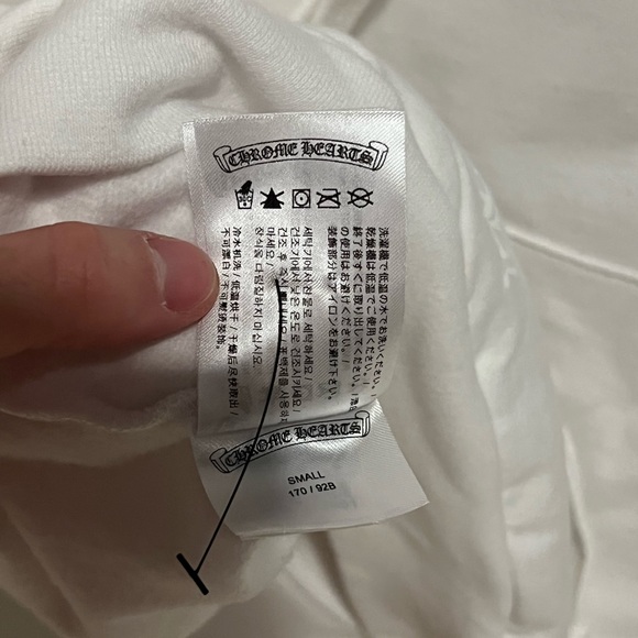 EXCLUSIVE Chrome Hearts St Barths White Hoodie Baby blue horse shoe logo - Picture 4 of 12